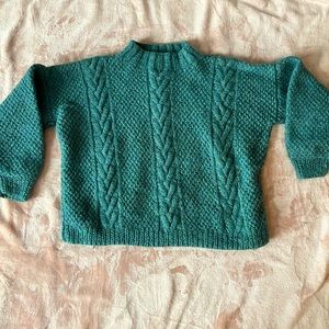 Vintage Cable Knit Mockneck Sweater